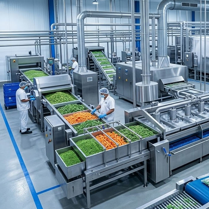 Frozen Vegetable Processing Plant Manufacturers in Bangalore