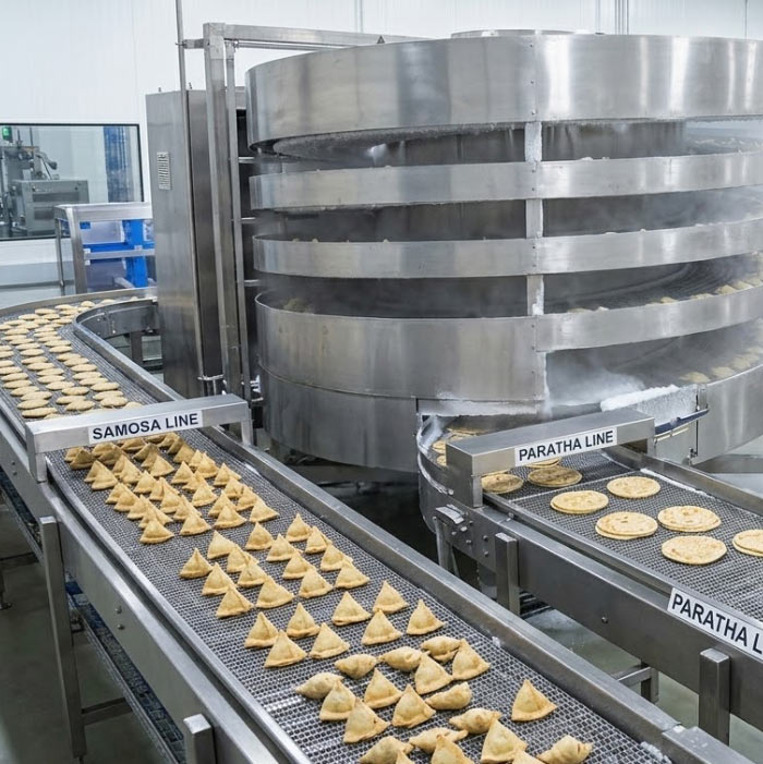 Spiral Freezers for Samosa & Paratha Frozen in Bangalore